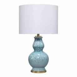 Best Sale 🎉 J&D Designs Whitney Traditional Ceramic Table Lamp In Blue Reactive Glaze 🌟