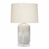 Brand new 💯 J&D Designs Harper Traditional Ceramic Table Lamp In White And Natural Finish 🌟