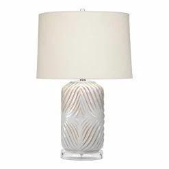 Brand new 💯 J&D Designs Harper Traditional Ceramic Table Lamp In White And Natural Finish 🌟