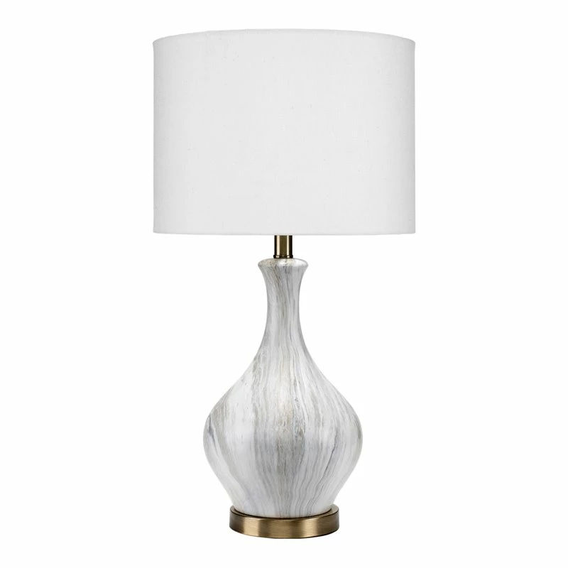 Cheap ๐ J&D Designs Mila 29" Traditional Ceramic Table Lamp In Gray And White Finish โญ
