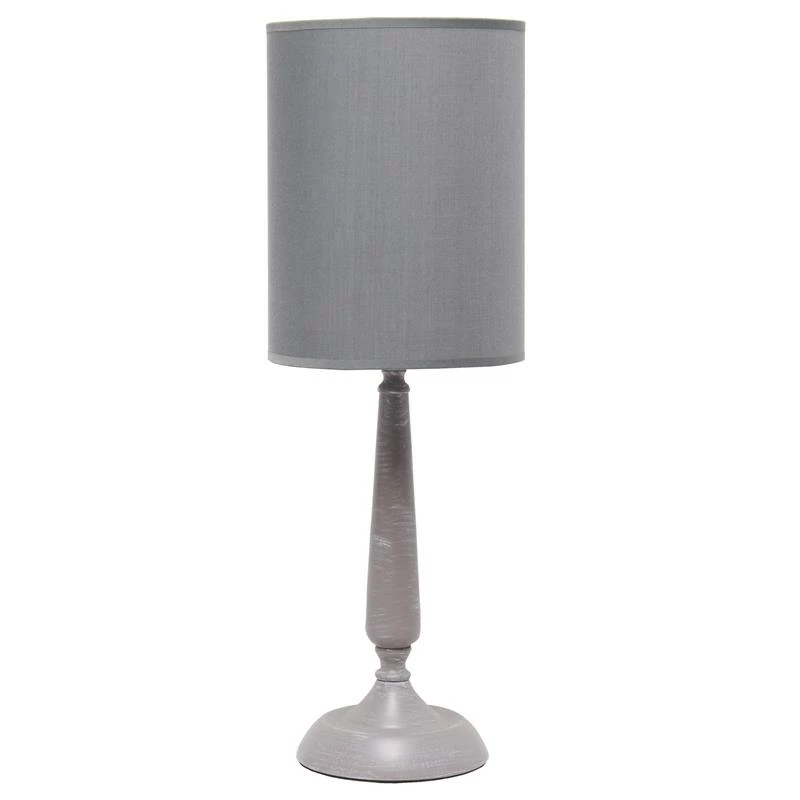 Promo ✨ All The Rages Simple Designs Traditional Candlestick Table Lamp Gray Wash ⌛