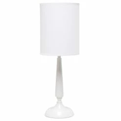 Buy 🔥 All The Rages Simple Designs Traditional Candlestick Table Lamp White ⌛