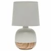 Outlet ⭐ All The Rages Simple Designs Petite Mid Century Table Lamp Light Wood And Light Gray 🎁