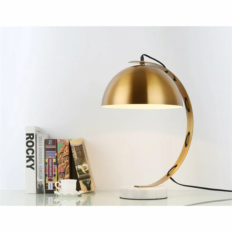 Cheapest π American Home Classic Emma 1-Light Mid-Century Marble Table Lamp In White/Brass π 4 Cheapest π American Home Classic Emma 1-Light Mid-Century Marble Table Lamp In White/Brass π - Image 2
