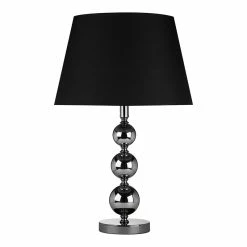 Best reviews of 💯 American Home Classic Hannah 1-Light Metal Table Lamp In Black And Smoke Gray 🔔