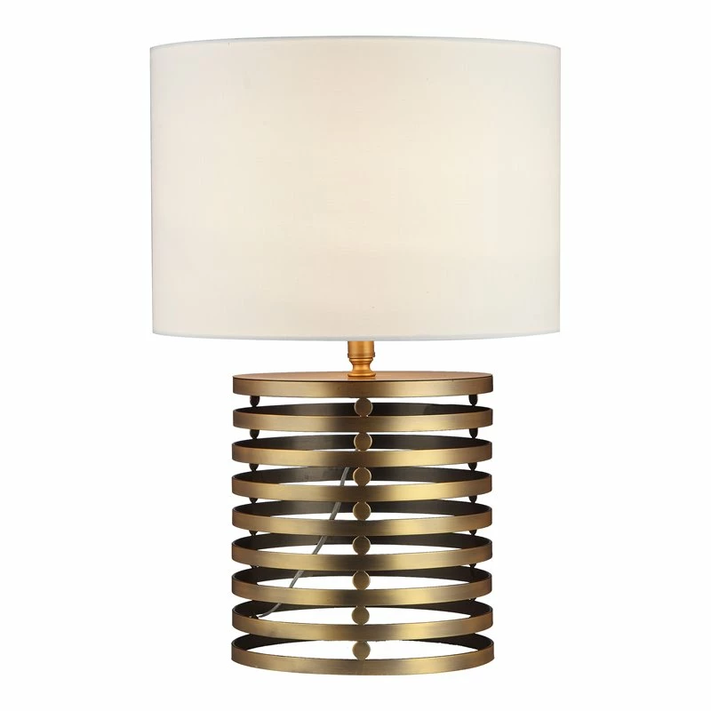 Coupon ๐ American Home Classic Janet 1-Light Metal And Fabric Table Lamp In Brass โ