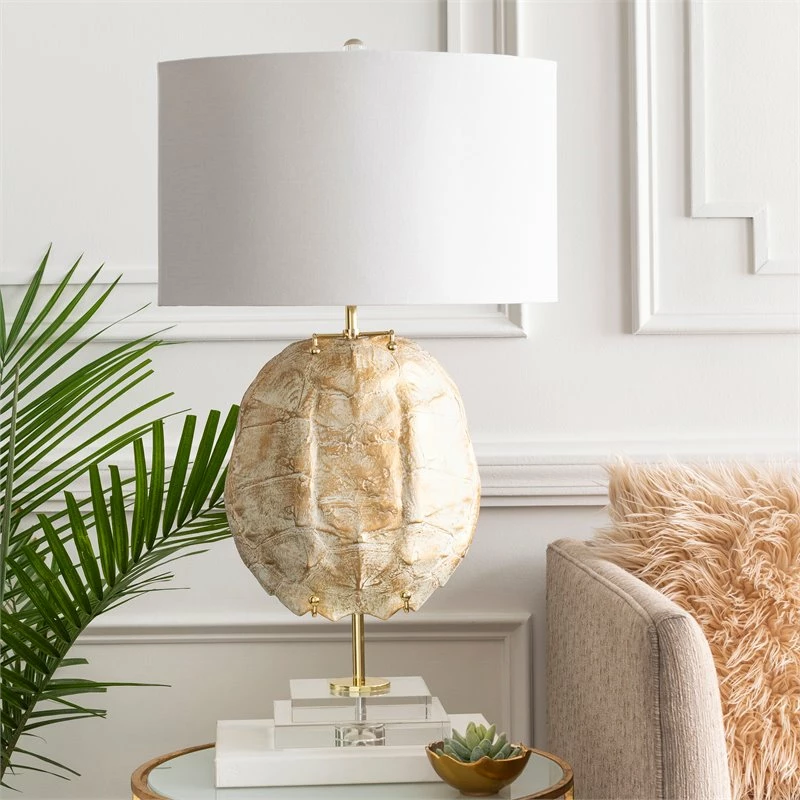 Cheapest โ Surya Olson 1-Light Linen And Crystal Table Lamp In Natural/Off White ๐ - Image 2