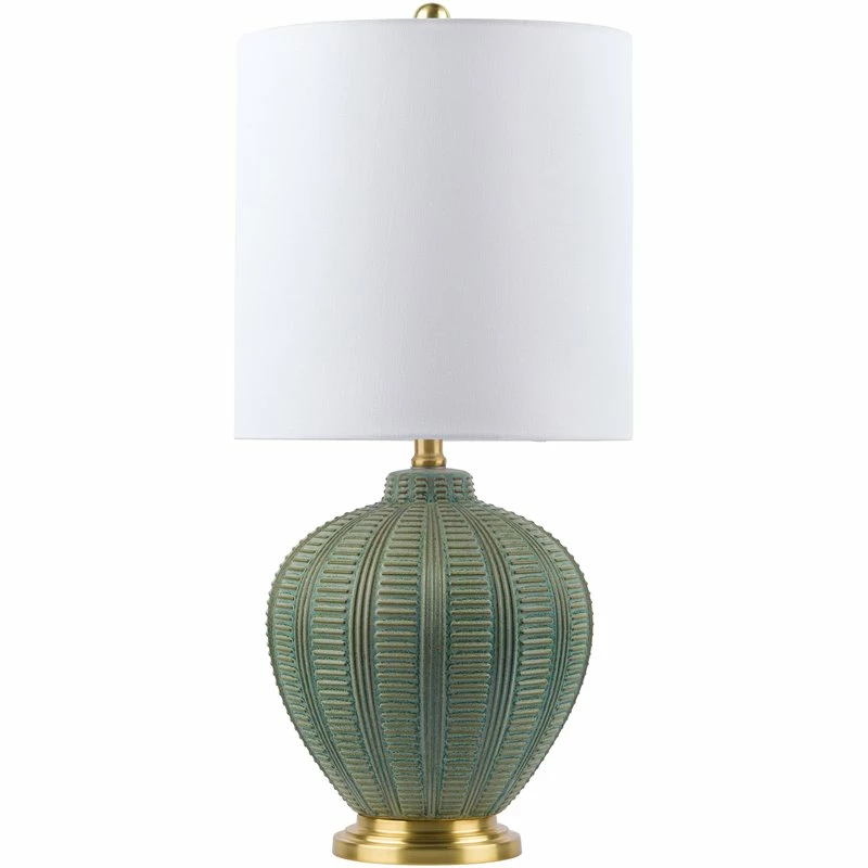 Best reviews of ๐ Surya Rayas 1-Light Traditional Linen And Ceramic Table Lamp In White/Green ๐คฉ