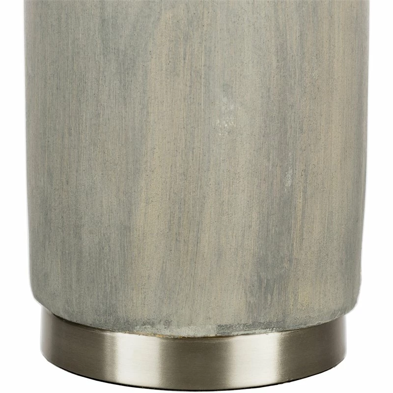 Best Sale 🤩 Surya Wells 1-Light Traditional Linen And Metal Table Lamp In White/Gray ⌛ - Image 3