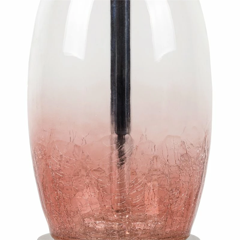 Discount ๐ Surya Manitoba 1-Light Traditional Linen And Glass Table Lamp In Nickel/White ๐ - Image 3