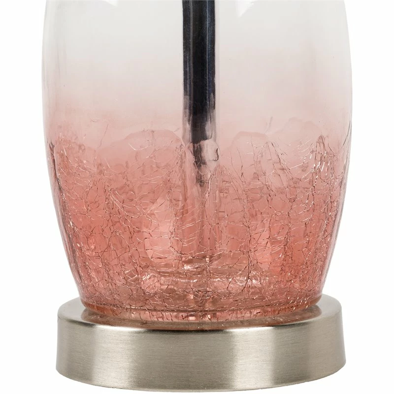 Discount ๐ Surya Manitoba 1-Light Traditional Linen And Glass Table Lamp In Nickel/White ๐ - Image 4