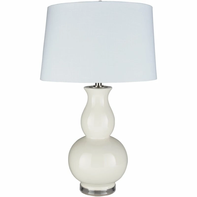 Flash Sale 🌟 Surya Devon 1-Light Traditional Linen And Ceramic Table Lamp In Off White 👏
