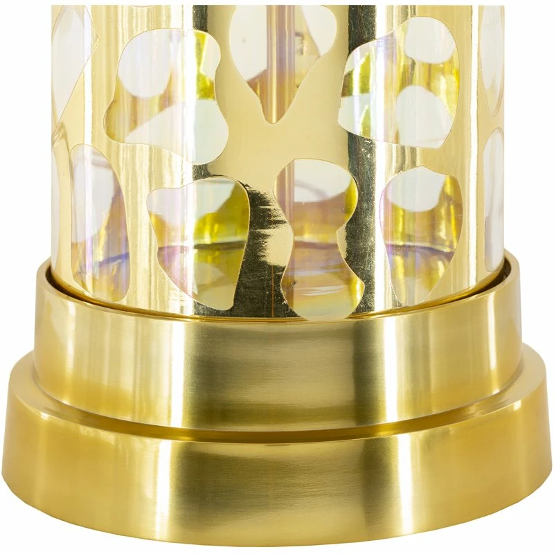 Deals ๐ Surya Ellerman 1-Light Traditional Linen And Glass Table Lamp In Gold/Off White ๐ - Image 2