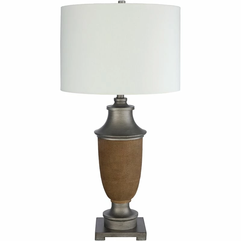 Budget ๐งจ Surya Bizzy 1-Light Traditional Linen And Metal Table Lamp In Multi-Color ๐