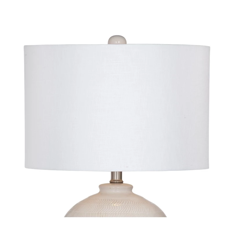 Best Sale ⭐ Bassett Mirror Ellen Ceramic Table Lamp In White ✨ - Image 3