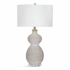 Discount 🛒 Bassett Mirror Sandy Table Lamp In White Ceramic 🛒