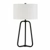 Buy 🤩 Allora 25.5" Mid Century Modern Metal Base Table Lamp With Drum Shade In Black 🎉