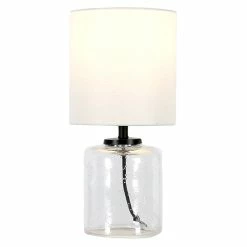 New 🌟 UrbanPro Coastal Seeded Glass Mini Lamp With Blacked Bronzed Metal 👏