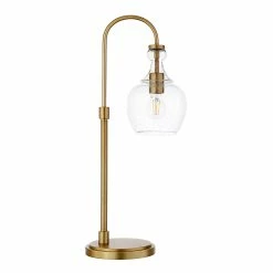 Best reviews of ๐ UrbanPro Mid-Century Arc Table Lamp With Seeded Glass Shade In Brushed Brass ๐คฉ
