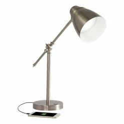 Best deal 🎁 HomeRoots 'Brushed Silver LED Adjustable Desk Lamp 🔥