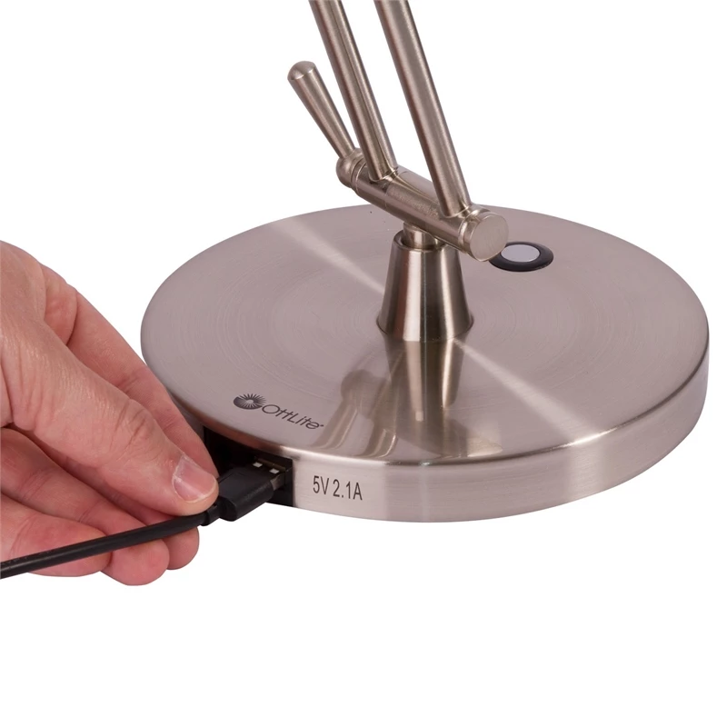 Cheap โค๏ธ HomeRoots 'Brushed Nickel LED Adjustable Desk Lamp ๐ - Image 3