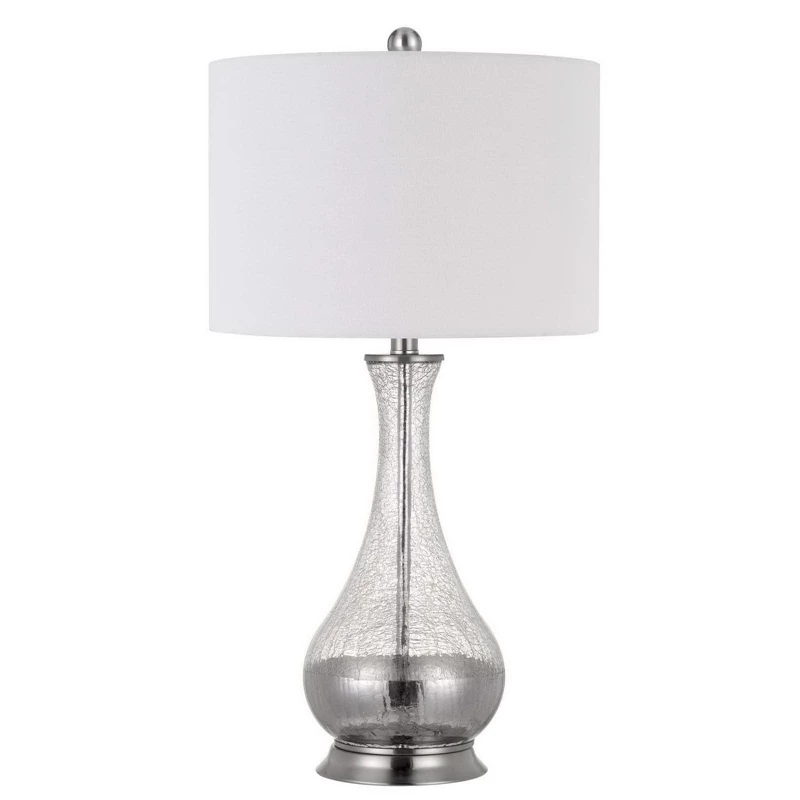 Deals ๐ฅ HomeRoots 'Set Of Two 27" Glass And Steel Table Lamps โญ - Image 3