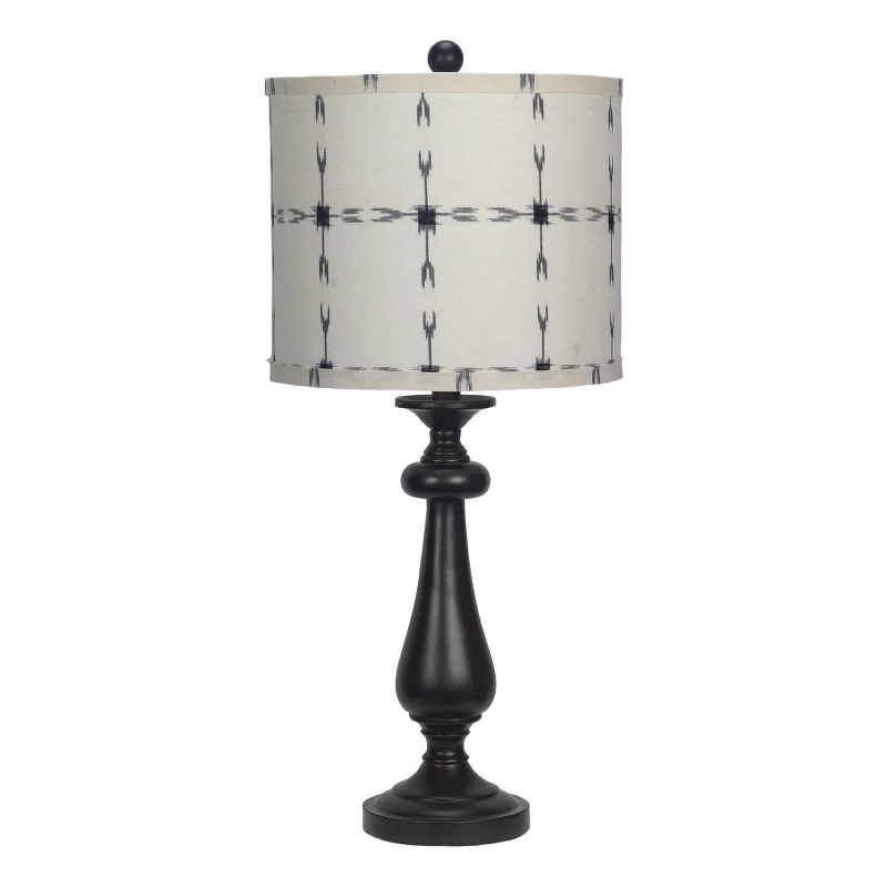 Buy ๐ฅ HomeRoots 'Black Candlestick Tribal Arrows Shade Table Lamp ๐