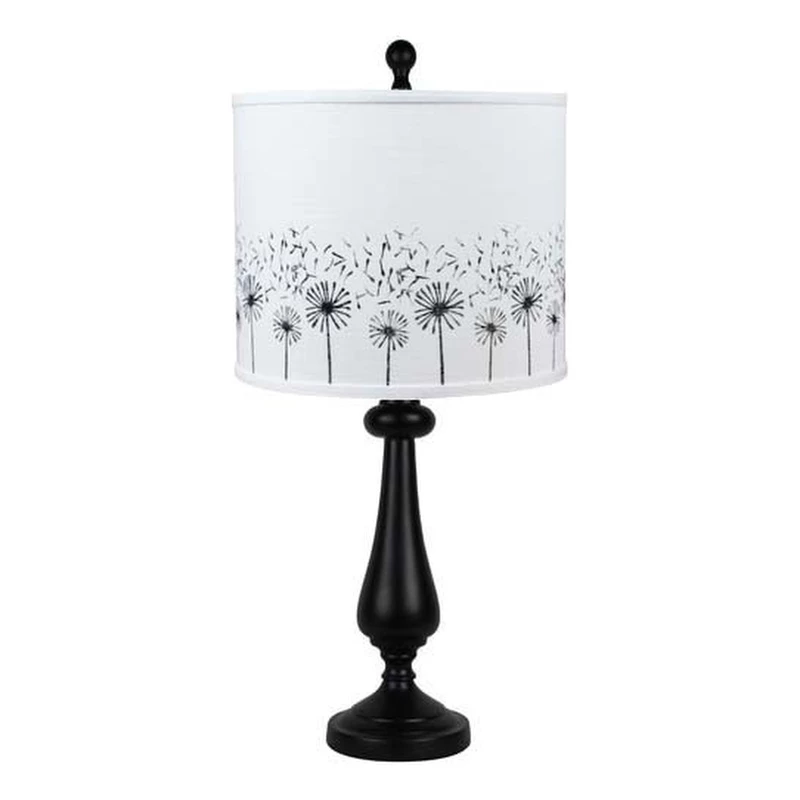 Flash Sale ๐ HomeRoots 'Black Candlestick Whimsical Dandelion Shade Table Lamp โ๏ธ
