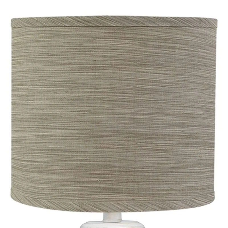 Discount โญ HomeRoots 'Distressed Whitewash Beige And White Striped Shade Table Lamp ๐ - Image 5