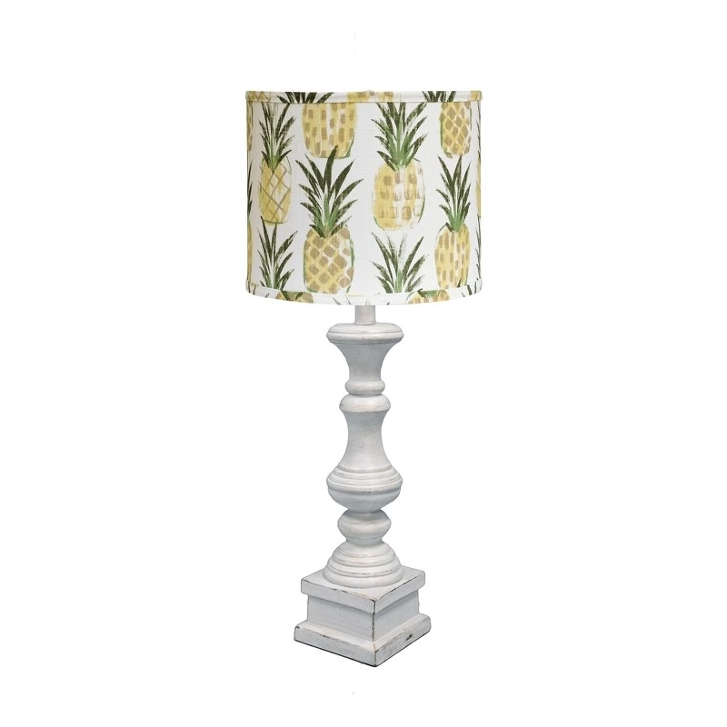 Top 10 ๐ HomeRoots 'Distressed Whitewash Pineapple Shade Table Lamp ๐