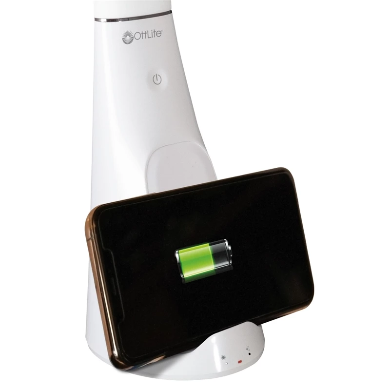 Brand new ๐คฉ HomeRoots 'Contemporary White Sanitizing And Charging LED Desk Lamp ๐งจ - Image 2