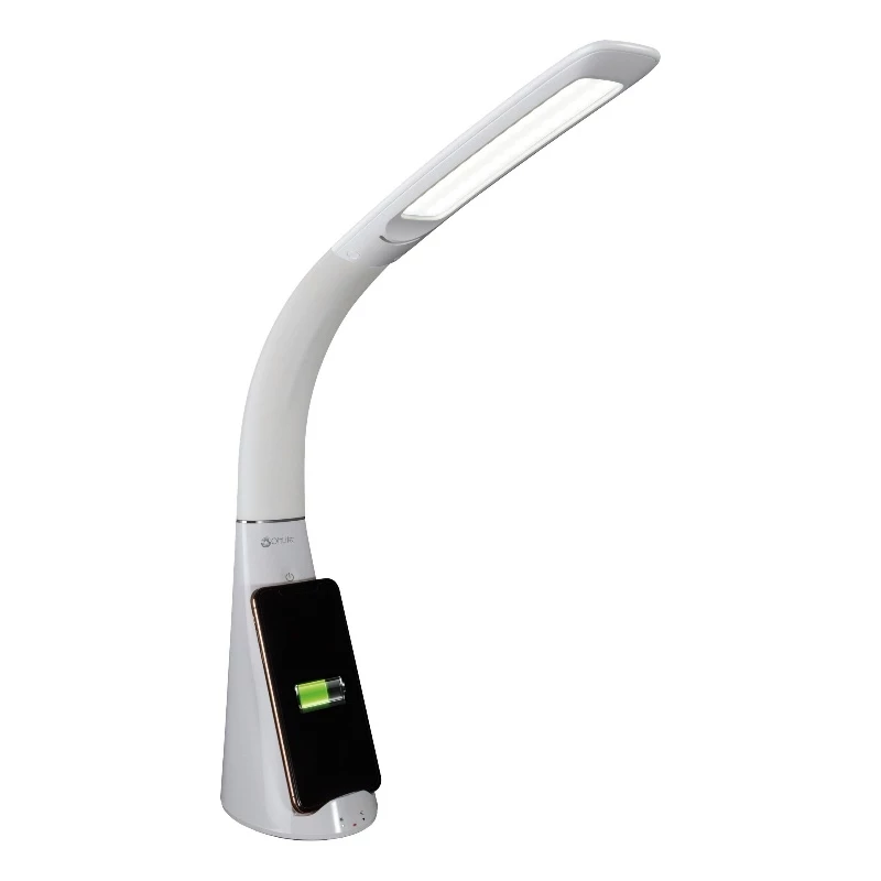 Brand new ๐คฉ HomeRoots 'Contemporary White Sanitizing And Charging LED Desk Lamp ๐งจ