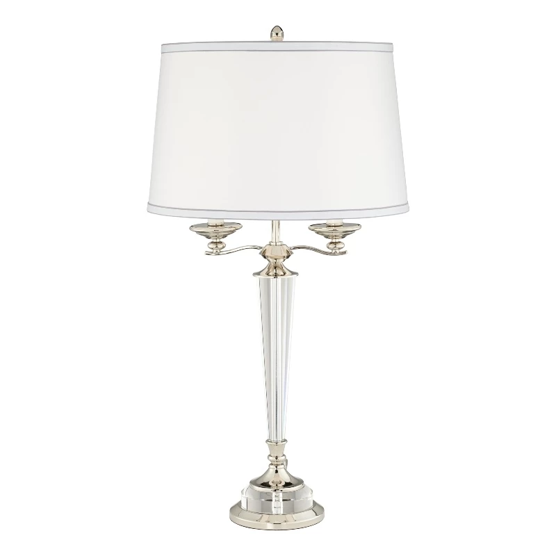 Hot Sale ๐ Pacific Coast Lighting Vonto Metal & Crystal Polished Nickel Table Lamp ๐