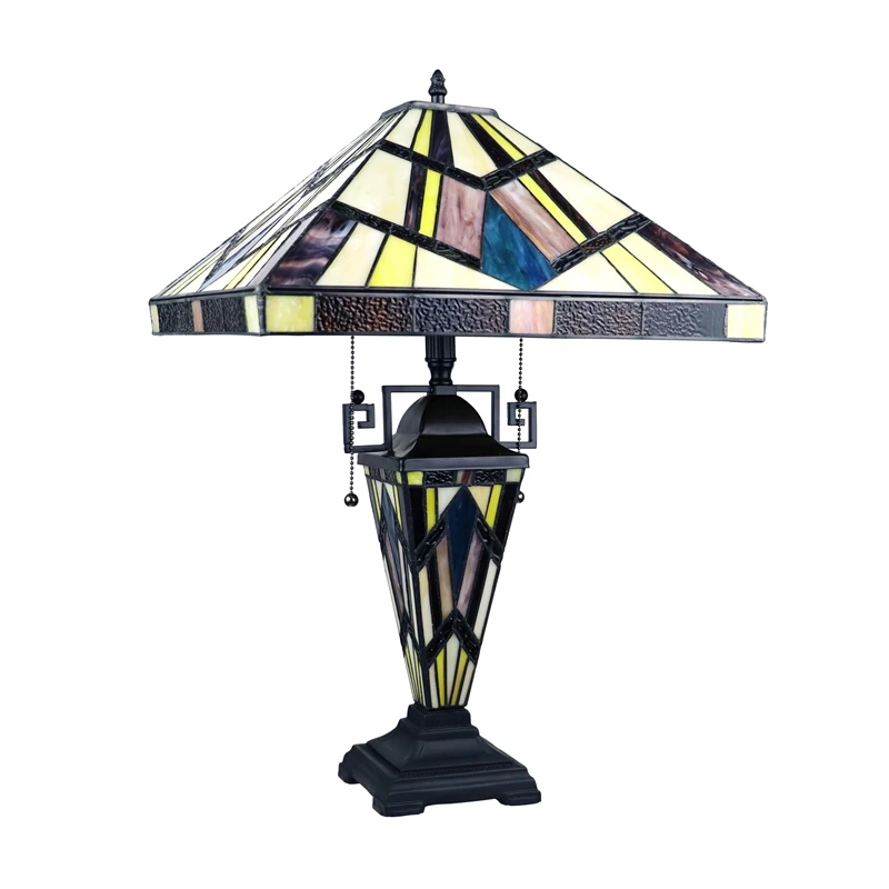 Discount 😀 Chloe Lighting Mission Vincent 3-Light Metal Table Lamp In Blackish Bronze 🎉 - Image 3