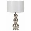 Wholesale 🤩 Coaster Drum Shade Table Lamp In White And Antique Silver ⌛