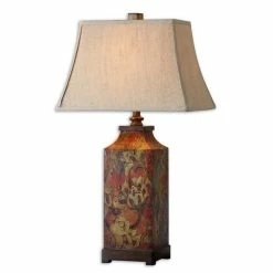 Cheapest 🧨 Uttermost Colorful Flowers Table Lamp ❤️