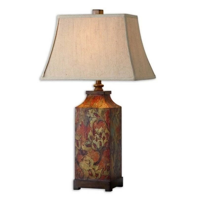 Cheapest ๐งจ Uttermost Colorful Flowers Table Lamp โค๏ธ