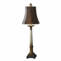 Hot Sale 😍 Uttermost Trent Buffet Lamp In Warm Bronze And Silver 😀