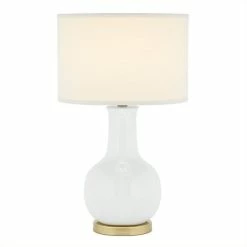 Buy 🔥 Safavieh Judy Ceramic Lamp In White With White Shade 🎉