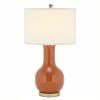 Outlet 🤩 Safavieh Judy Ceramic Orange Lamp With White Shade 🧨