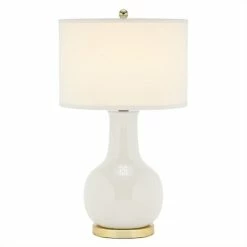 Cheap 🔔 Safavieh Judy Ceramic Grey Lamp With White Shade ⌛