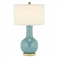 Best deal 😉 Safavieh Judy Ceramic Light Blue Lamp With White Shade 🛒