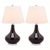 Budget ✨ Safavieh Amy Gourd Glass Lamp In Black (Set Of 2) ❤️