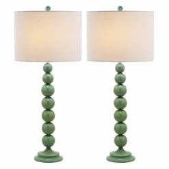 Best Pirce ⌛ Safavieh Jenna Metal Stacked Ball Lamp In Marine Blue (Set Of 2) 🎉