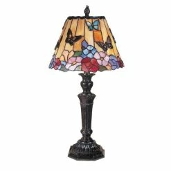 Outlet 👍 Dale Tiffany Butterfly Peony Tiffany Table Lamp 🔔