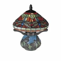 Best deal 🥰 Dale Tiffany Red Dragonfly Tiffany Accent Lamp ❤️