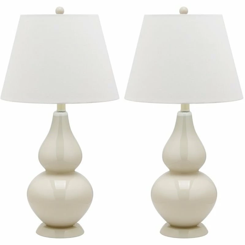 Coupon ๐ Safavieh Cybil Double Gourd Lamp In White (Set Of 2) ๐