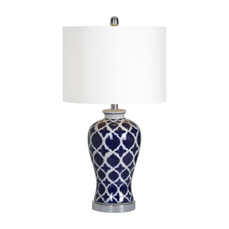 Top 10 โ๏ธ Renwil Indigo Table Lamp In Blue And White Morrocan Pattern ๐
