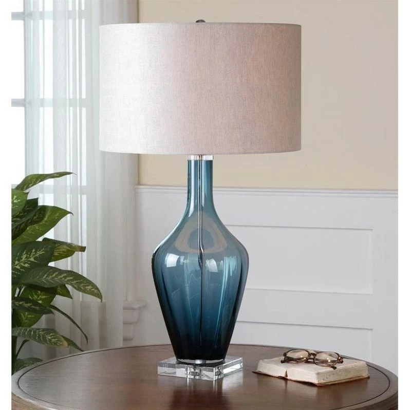 Brand new โ Uttermost Hagano Blue Glass Table Lamp ๐คฉ - Image 2