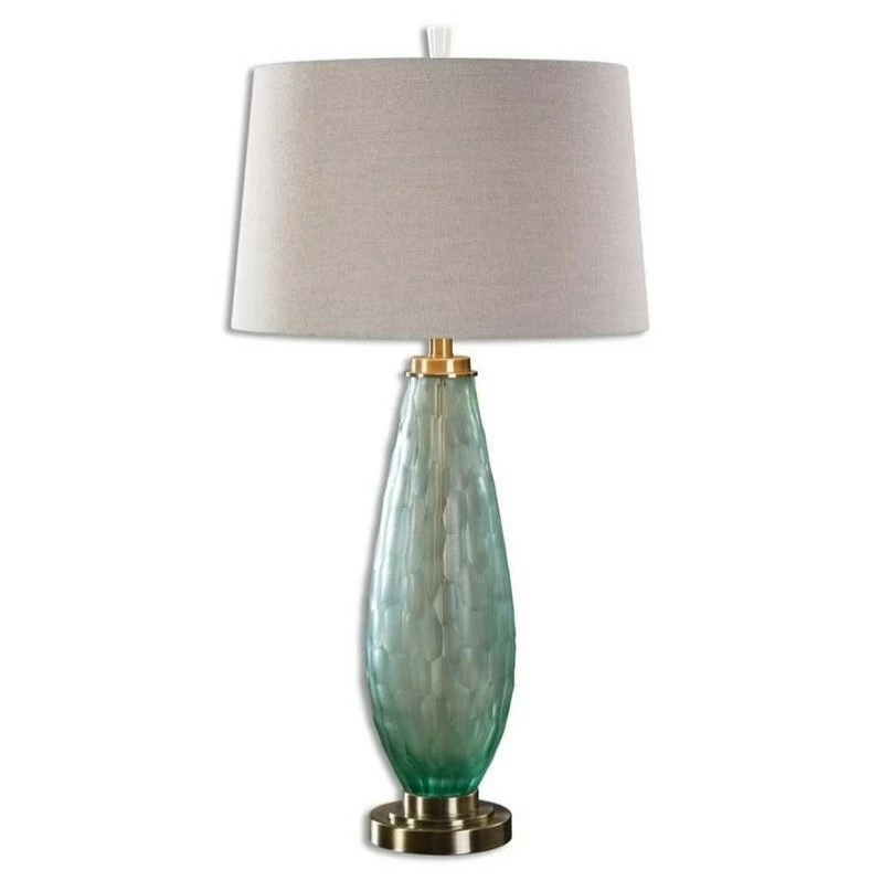 Deals 😉 Uttermost Lenado Sea Green Glass Table Lamp 👍